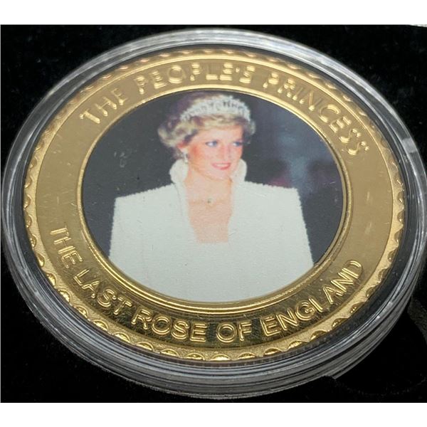 Lady Diana The People Princess 24K Gold Plated commemorative NEW Cased collector medallion "The Last