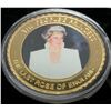 Image 1 : Lady Diana The People Princess 24K Gold Plated commemorative NEW Cased collector medallion "The Last