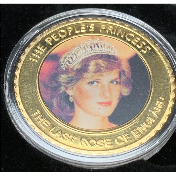 Lady Diana The People Princess 24K Gold Plated commemorative NEW Cased collector medallion "The Last