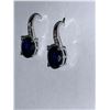 Image 2 : Blue Topaz Oval Cut 1.0 Carat Solitaires Ladies dangle earrings 14K GP