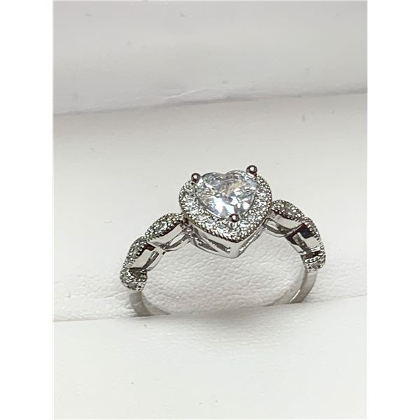 Precious Heart Cut Solitaire Ladies Dress Ring SZ7