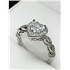 Image 2 : Precious Heart Cut Solitaire Ladies Dress Ring SZ7