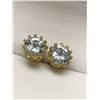 Image 1 : Set of Ladies 14K GP 1.2 Carat Brilliant Cut Solitaires Stud Earrings