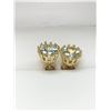 Image 2 : Set of Ladies 14K GP 1.2 Carat Brilliant Cut Solitaires Stud Earrings