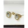 Image 3 : Set of Ladies 14K GP 1.2 Carat Brilliant Cut Solitaires Stud Earrings