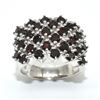 Image 1 : Silver Certified Red Garnet(9.95ct) Rhodium Plated Ring (~weight 9.95g), Suggested Retail Value $100