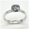 Image 1 : Silver Gray Moissanite ( Round 6 Mm)(2.3ct) Rhodium Plated Test And Looks Better Than Diamond Ring (