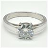 Image 2 : Silver Moissanite (Round 7.5 Mm)(3.3ct) Rhodium Plated Test And Looks Better Than Diamond Mens Ring 