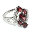 Image 4 : Silver Garnet Cz(3.95ct) Rhodium Plated Ring (~weight 3.95g), Suggested Retail Value $300