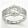 Image 1 : Silver Certified Moissanite ( Round 11 Mm)(6.4ct) Rhodium Plated Test And Looks Better Than Diamond 