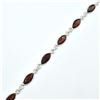 Image 2 : Silver Garnet(5.65ct) Bracelet (~weight 5.65g), Suggested Retail Value $400