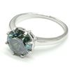 Image 4 : Silver Greenish Blue Moissanite ( Round 9.5 Mm)(2.45ct) Rhodium Plated Test And Looks Better Than Di