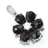 Image 2 : Silver Garnet Cz(6.5ct) Rhodium Plated Pendant (~weight 6.5g), Suggested Retail Value $400