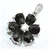 Image 3 : Silver Garnet Cz(6.5ct) Rhodium Plated Pendant (~weight 6.5g), Suggested Retail Value $400