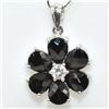 Image 4 : Silver Garnet Cz(6.5ct) Rhodium Plated Pendant (~weight 6.5g), Suggested Retail Value $400
