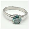 Image 3 : Silver Greenish Blue Moissanite (Round 7.5 Mm)(3.3ct) Rhodium Plated Test And Looks Better Than Diam