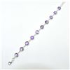 Image 3 : Silver Amethyst(7.1ct) Bracelet (~weight 7.1g), Suggested Retail Value $400