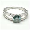 Image 3 : Silver Greenish Blue Moissanite(Round 6.5 Mm)(2.6ct) Rhodium Plated Test And Looks Better Than Diamo