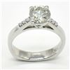 Image 1 : Silver Certified Moissanite ( Round 7 Mm)(4.05ct) Rhodium Plated Ring (~weight 4.05g), Suggested Ret