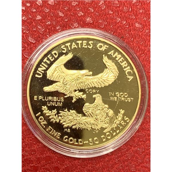 USA Liberty $50.00 Gold  coin 1 oz fine, Commemorative copy