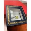 Image 3 : Princess Cut Ladies Peridot Genstone ring set in 14K GP White with side stoned size 7.5