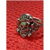 Image 3 : Gents Silver Bikers Ring Love size 9 sculpted NEW