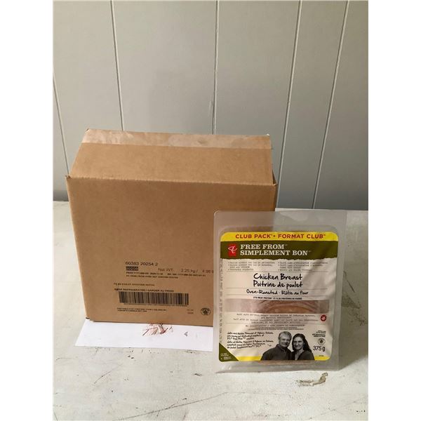 Case of Frozen President's Choice Sliced Chicken Breast (6 x 375g)