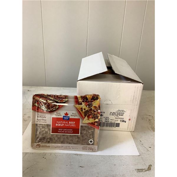Case of Frozen Maple Leaf Natural Beef Grounds (6 x 250g)