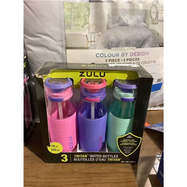 Zulu Tritan Water Bottles 3-Pack