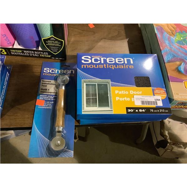 Easy Screen Patio Door Screens (30in x 84in) and Screen Installation Tool