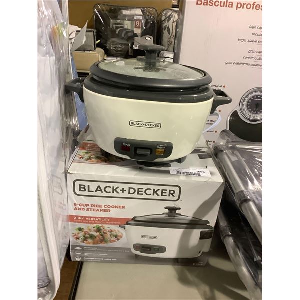 Black Decker 6-Cup Rice Cooker and Steamer