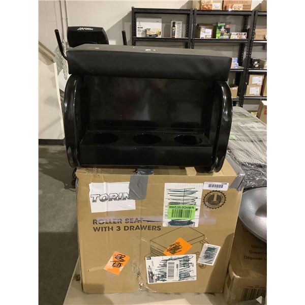 Torin Roller Seat w/ 3 Drawers
