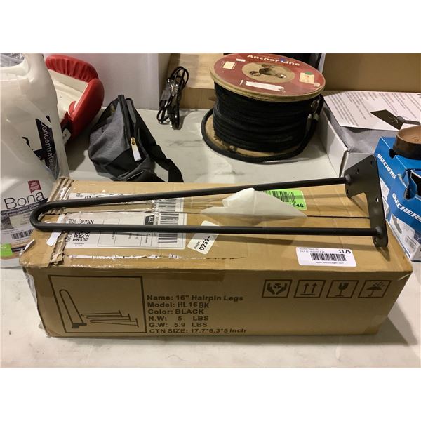 16in Hairpin Table Legs - Model: HL16BK