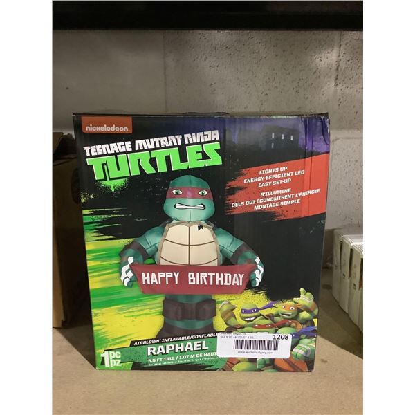 Teenage Mutant Ninja Turtles Happy Birthday Inflatable 3.5ft Tall Raphael