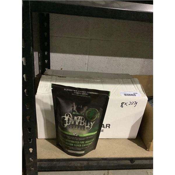 Case of Cowboy Coffee Super Caffeinated Fire Roasted Ground Coffee (8 x 227g)