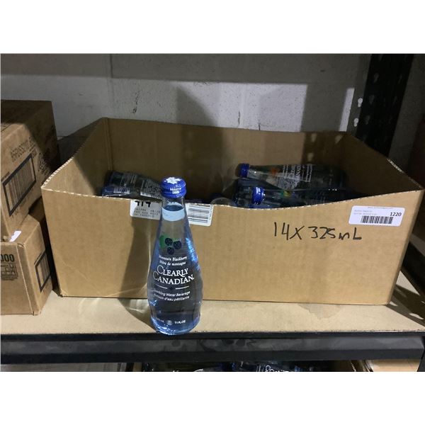 Case of Clearly Canadian Sparkling Water Beverage Assorted Flavors (14 x 325mL)