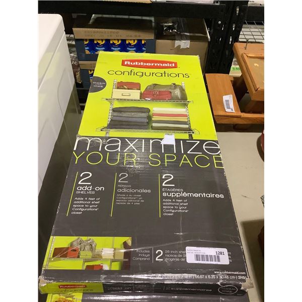 Rubbermaid Configurations Closet Organizer System (26.25 x 2.5 x 12in)