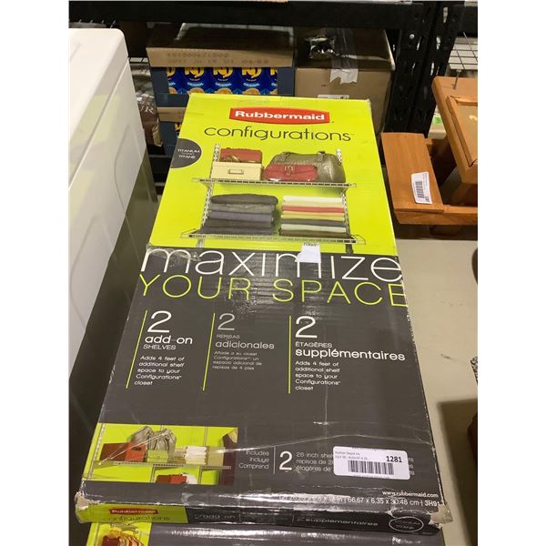 Rubbermaid Configurations Closet Organizer System (26.25 x 2.5 x 12in)