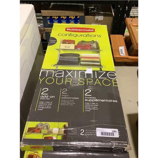 Rubbermaid Configurations Closet Organizer System (26.25 x 2.5 x 12in)