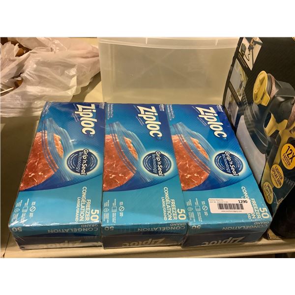 Ziploc 50 Large Freezer Bags 3-Pack
