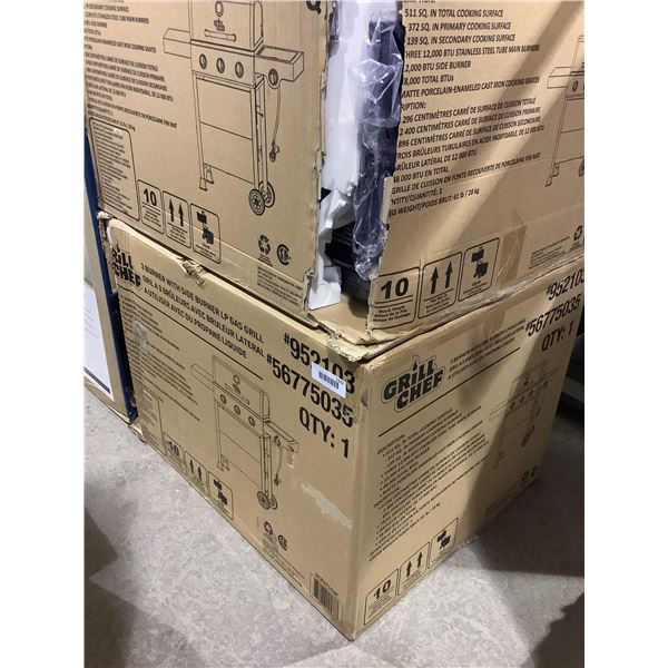 Grill Chef 3-Burner w/ Side Burner LP Gas Grill - Model: GCB371CSP