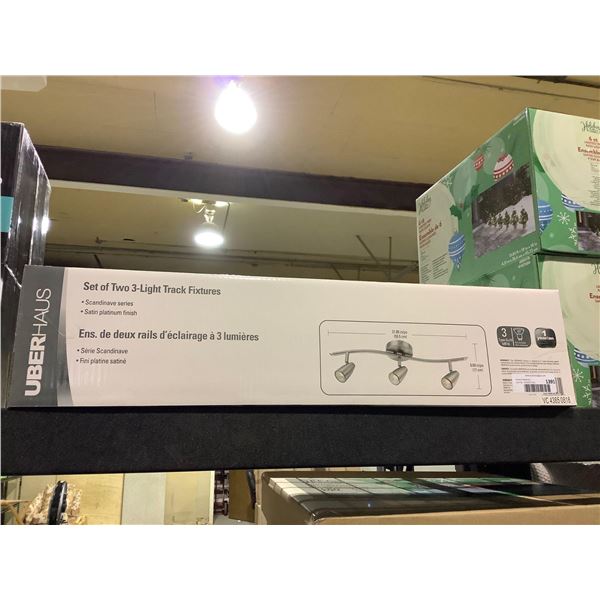 UberHaus Set of Two 3-Light Track Fixtures (21.85in x 6.69in)