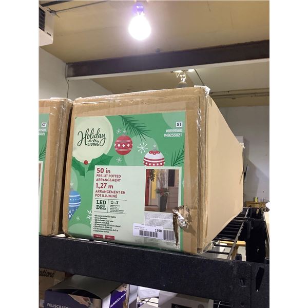 Holiday Living 50in Pre-Lit Potted Arrangement