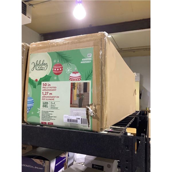 Holiday Living 50in Pre-Lit Potted Arrangement