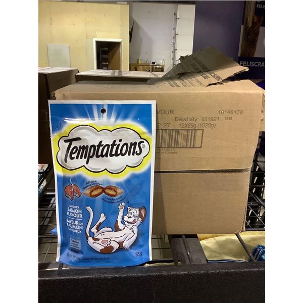 Case of Temptations Savory Salmon Cat Treats (12 x 85g)