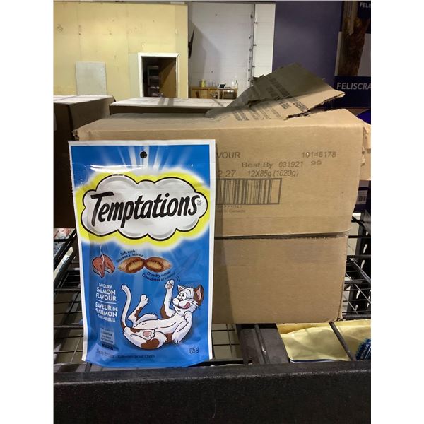 Case of Temptations Savory Salmon Cat Treats (12 x 85g)