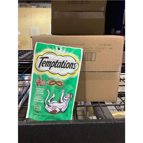 Case of Temptations Seafood Medley Cat Treats (12 x 85g)