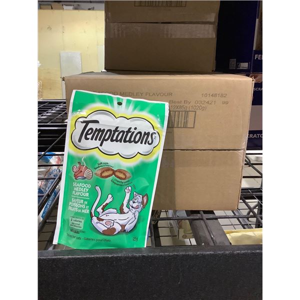 Case of Temptations Seafood Medley Cat Treats (12 x 85g)