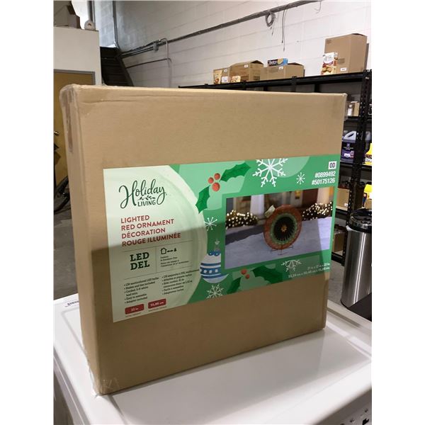 Holiday 22in Living Lighted Red Ornament