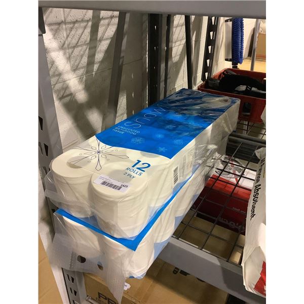 Snowflakes 12 2-Ply Bathroom Tissue Rolls Lot of 2